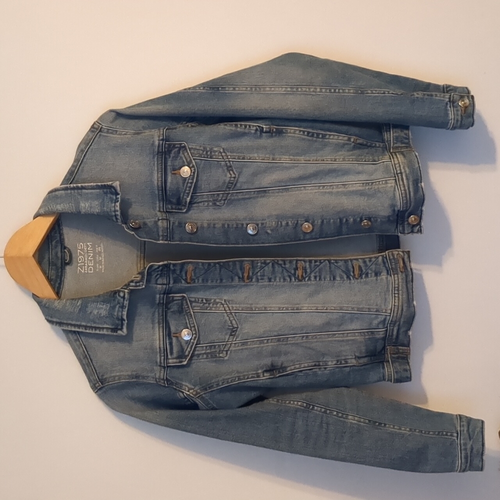 Zara Distressed Denim Jean Jacket